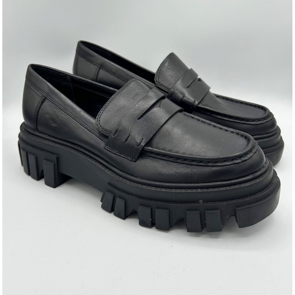 Marc Fisher Chunky Black Loafers